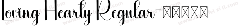 Loving Hearty Regular字体转换